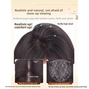 Perruque Cony [Pas de filet à cheveux nécessaire] Perruque longue bouclée réaliste pour femme, facile d'entretien ; Postiche quotidien fabriqué à la machine - Product Image 2