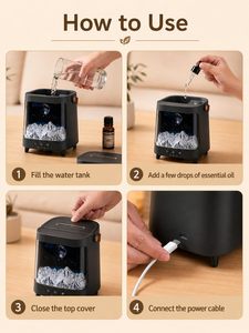 Galaxy Aroma <b>Diffuser</b> Flame Effect Humidifier with Colorful LED Light USB Essential <b>Oil</b> <b>Diffuser</b> - Product Image 6