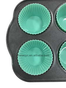 6 lỗ ly <span class=keywords><strong>mini</strong></span> cupcake Baking Pan Carbon thép Bánh Pan Khuôn <span class=keywords><strong>Muffin</strong></span> Pan với Silicone ly cho lò nướng - Product Image 5