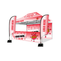 Tente pliante publicitaire moderne et robuste 4x6m (13x20ft) avec logo personnalisé, design élégant, imperméable, pour extérieur