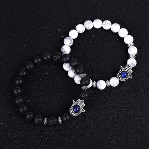 Bestone élastique <span class=keywords><strong>amitié</strong></span> bracelet meilleur naturel <span class=keywords><strong>Lapis</strong></span> <span class=keywords><strong>Lazuli</strong></span> oeil <span class=keywords><strong>de</strong></span> tigre breloque <span class=keywords><strong>pierre</strong></span> précieuse perle pour les occasions d'anniversaire - Product Image 3