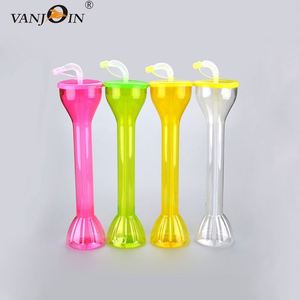 Cups Slush Cup Cup Original Manufacturer 20oz 600ml Custom Tall Party Yard Cups Customized PET Plastic Slush Cup With Lid And Straw