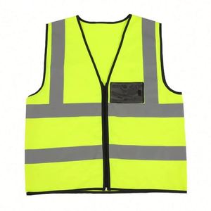 Chaleco de Seguridad Reflectante de Alta Visibilidad con Logotipo Personalizado, Tejido de Punto, Precio Bajo al por Mayor - Product Image 4
