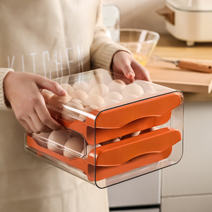 Egg <b>Storage</b> <b>Box</b> 32 Compartment Pet <b>Drawer</b> Type Food Grade Refrigerator Kitchen Egg Preservation With Lid - Product Image 4
