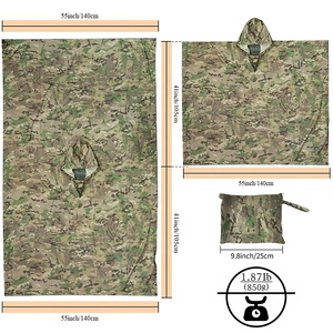 Polar Everest <span class=keywords><strong>Poncho</strong></span> de pluie 3 en 1 multifonction étanche extérieur Camouflage <span class=keywords><strong>Poncho</strong></span> imperméable pour sac à dos randonnée Camping - Product Image 6