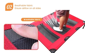 Fabbrica rosso Queen Size Pet letto senza baldacchino da viaggio all'aperto Pet letti per cani OEM di lusso pieghevole campeggio letto per cani per la rivendita - Product Image 5