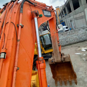Doosan-Excavadora de orugas usada, 8ton, peso operativo, condición de segunda mano, motor central, caja de cambios, bomba de engranajes, cojinete, PLC - Product Image 5
