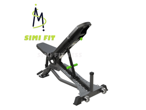 Скамья для жима SM PM Series, трехсекционная, регулируемая, для коммерческих тренажерных залов, многофункциональная, для упражнений на бицепс, сгибаний и жима лежа - Product Image 3