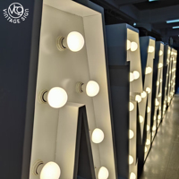 Lettres lumineuses personnalisées de luxe pour événements, panneau de signalisation à ampoules LED blanches pour la décoration de scène de demande en mariage