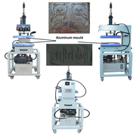 Machine de presse de gaufrage T-shirts Logo Machine de gaufrage de tissu 3D Machine d'impression de gaufrage Tôle d'acier Textile Cuir
