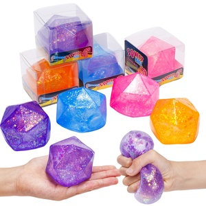 ของเล่นบีบกากเพชรกลิตเตอร์ไดมอนด์มอลโทสใส คริสตัลสควิชชี่บอล บีบแล้วคืนตัวช้า ของเล่นเสริมประสาทสัมผัส บรรเทาความเครียด ขายส่ง - Product Image 1