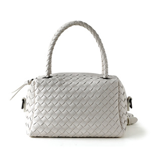 Bolso de Mano de Cuero Genuino de Lujo, Estilo Intrecciato, Hecho a Mano, Trenzado, Tipo Boston, Venta al por Mayor, Bolso Bandolera Vegano para Uso Diario - Product Image 1