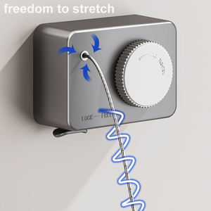 Paquete de secado de polea de acero inoxidable, cuerda portátil extensible montada en la pared, <span class=keywords><strong>tendedero</strong></span> retráctil para exteriores - Product Image 4