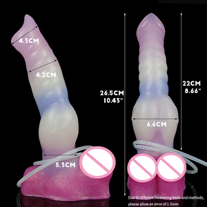 YOCY Gory Raw Meat Color realistico Dildo Hawk wolf Plug anale Silicone Fantasy Toy per donna uomo con ventosa grande annodato - Product Image 6