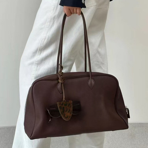Borsa a <span class=keywords><strong>Tracolla</strong></span> Capiente in Vera Pelle Bovina di Alta Qualità, Borsa da Viaggio Casual Fashion per <span class=keywords><strong>Uomo</strong></span>/Donna - Product Image 4