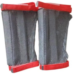 Protège-bras en maille de boucher en acier inoxydable 316L résistant aux coupures, réglables pour la transformation de la viande et la sécurité alimentaire - Product Image 2