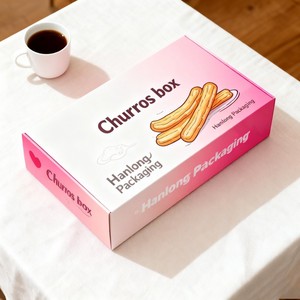 Özel marka biyobozunur Churros kutusu geri dönüşümlü gıda sınıfı ekmek kek çörek çerez yiyecek kutusu - Product Image 4