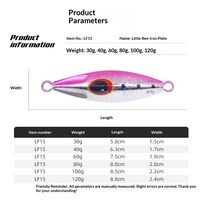 Leurre artificiel rigide en fer lumineux bionique pour la pêche à la truite et aux petites abeilles, 40g avec hameçons