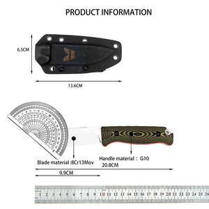มีด BM Saddle Mountain 15002-2 S30V ใบมีดคงที่ ด้ามจับ G10 กันลื่น สำหรับตั้งแคมป์ ล่าสัตว์ พกพาสะดวก ใช้ในชีวิตประจำวัน OEM - Product Image 6
