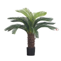 SAISON Réel À la Recherche En Plastique Bonsaï Arbre Artificiel Palmier Intérieur Extérieur Décoration Faux Plante En Pot