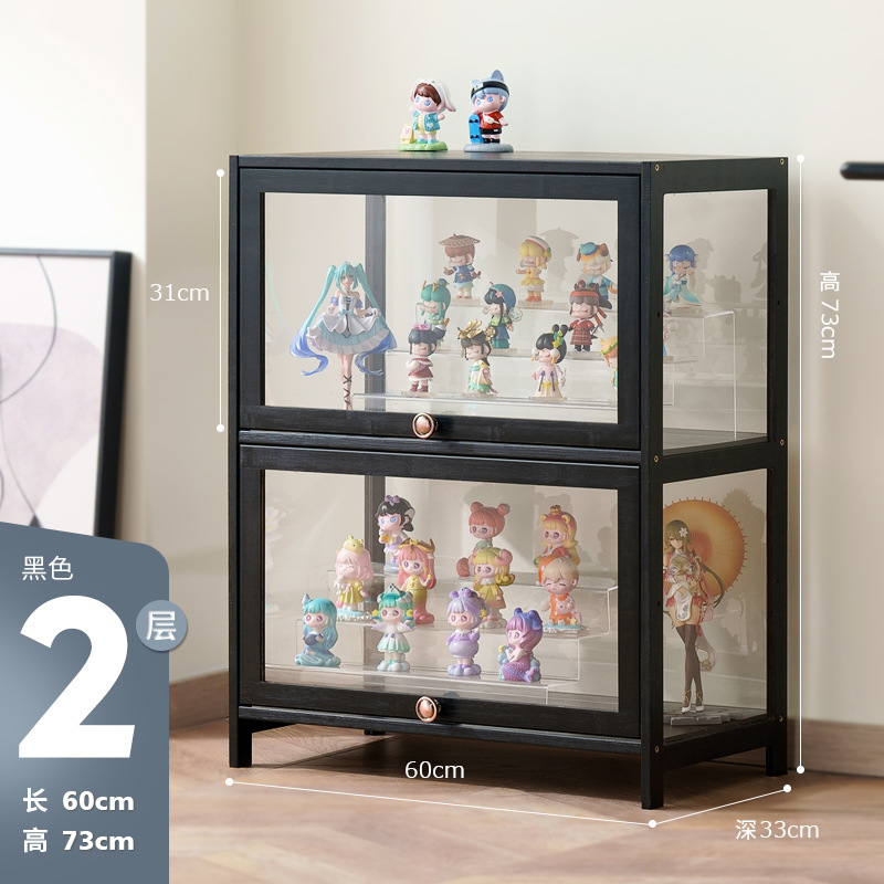 Black [Transparent on all four sides] Two doors, 60cm long