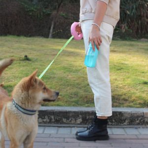 Portable Pet Water Bottle 300ml 550ml Pink <b>Plastic</b> Foldable Dog Cat Travel <b>Mug</b> Cup Drinker Outdoor Use - Product Image 2