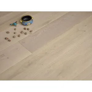 Dusty light European white oak engineered flooring solid hardwood flooring multiply 3-ply