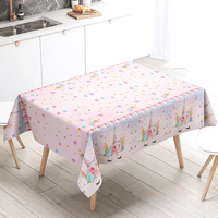 Nappe en plastique fluorescente pour fête Glow Party, motif étoiles et cercles, design graffiti, couverture de table à lumière noire pour anniversaires et fournitures de fête