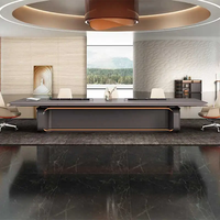 Mobilier de bureau Simple moderne haut de gamme combinaison de chaise de bureau Table de patron de luxe atmosphère de Table de président de grande classe modulaire