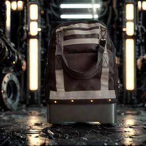 Sac de rangement pour outils d'électricien de grande capacité, robuste et durable, fermeture éclair Oxford, résistant à l'eau, sac à outils décontracté pour l'extérieur - Product Image 1