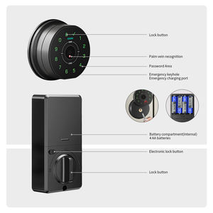 <span class=keywords><strong>Serrure</strong></span> de porte intelligente à reconnaissance veineuse palmaire, système d'entrée sans clé Wi-Fi, <span class=keywords><strong>serrure</strong></span> biométrique étanche pour villa de luxe et bureau commercial - Product Image 4