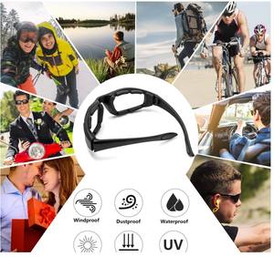 Lunettes de moto avec rembourrage, protection UV, anti-poussière, coupe-vent, pour activités de plein air - Product Image 3