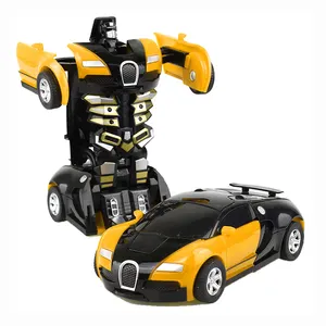 Hot Sale Kinder billig transform iert Reibung Auto Verformung Roboter Auto Spielzeug