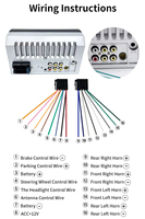 Pantalla táctil HD de 7 pulgadas 2 Din Car Radio MP5 Reproductor de video con GPS y Mirror Link para conectividad de teléfono BT 1 año de garantía
