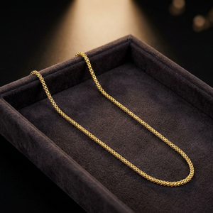 Cadena de Moda Chapada en Oro de 14K, 18K, 24K, Diseño Palomitas de Maíz, Venta al por Mayor - Product Image 5