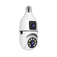 Caméra IP CCTV intelligente à double objectif PIX-LINK, sans fil, PTZ, grand angle 180°, capteur CMOS, stockage sur carte mémoire, design en forme d'ampoule