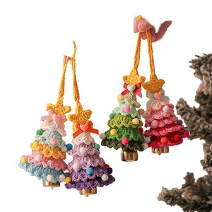 Ano novo 2025 Decoração De Natal Crochet Pot Flores Crochet Handmade Pot Crochet Árvore De Natal Home Decor Produtos - Product Image 1
