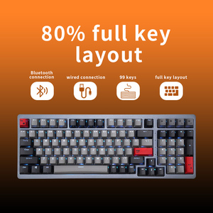 Factory Wholesale 96-key Programmable Gaming <b>Keyboard</b> for Computer Laptop <b>Bluetooth</b> 2.4G Wired Tri-Mode for Office & Gaming - Product Image 5