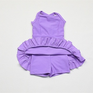 Lucky Sprout Custom logo Family Look Summer Solid Color Shorts Yoga Dress Tennis Active Wear Sets <strong>Skirt</strong> for Kid Girls - Product Image 5