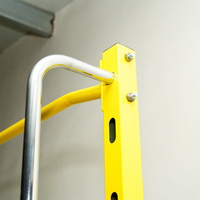 Máquina de Sentadillas Ajustable EIGFOH SM003 de Acero Amarillo, Equipo de Gimnasio Multifuncional para Entrenamiento de Fuerza
