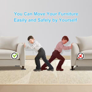 Glissières magiques pour meubles, forme carrée, glissière mobile avec patins en feutre - Product Image 6