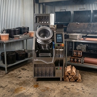 Robot de cuisine intelligent multifonctionnel automatique en acier inoxydable à économie d'énergie et autonettoyant pour restaurants
