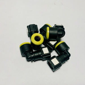 Conector de línea de combustible Zhuji Feiting de 12 mm de instalación rápida, de plástico negro y amarillo para tuberías automotrices de General Motors - Product Image 1