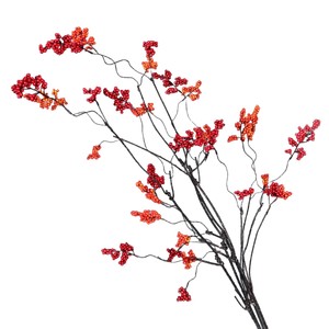 Branche de fruit artificielle Meng Jie en PVC mousse rouge orangé pour décoration de maison et de mariage - Product Image 5
