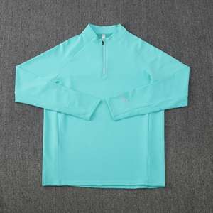 男女通用夏季运动两件套汗衫透气毛圈面料长袖圆领标语图案快干衬衫短裤 - Product Image 2