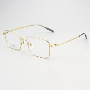 OEM fabricante Shenzhen venta al por mayor 2025 clásico de los hombres de titanio anteojos de lujo <span class=keywords><strong>Retro</strong></span> Rectangular monturas de gafas con estuche - Product Image 1