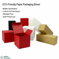 Boîte d'emballage cadeau en carton blanc en gros avec fenêtre en PVC, fermeture personnalisée, pelliculage mat, boîte d'emballage pliable en carton