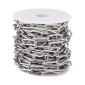 Stainless Steel 316 Marine DIN763 Standard Long Link Anchor Chain Dia. 10mm Anchoring Ship Kayak <b>Yacht</b> Boat Hardware Accessories - Product Image 1