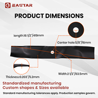Lama di Ricambio per Falciatrice Hustler FasTrak Sport X-One 48" 796623 601123, Lama Rotante per Mulching da 16,5 Pollici con Foro da 5/8"