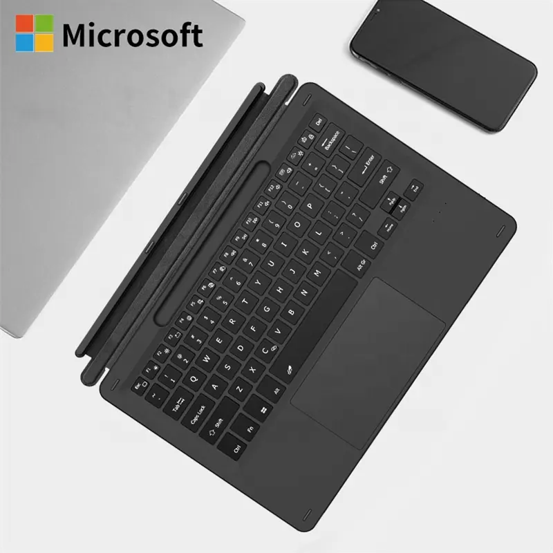 Newest Microsoft Surface Pro Keyboard, Ultra Slim Touchpad Backlight Keyboard BT Wireless Keyboard for Surface Pro 8 / Pro X